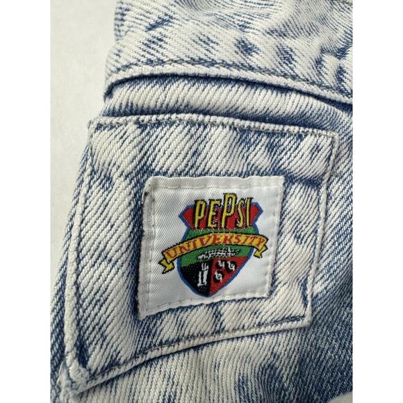 Vintage 80s Pepsi University Acid Wash Jeans USA Made Denim Straight Leg 27*28 - Picture 3 of 13